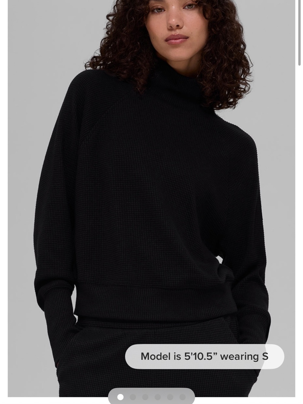 Alo Yoga Waffle Weekend Set Black Medium Top Small Joggers